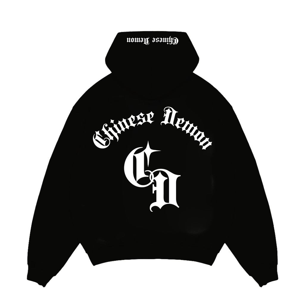 CHINESE DEMON HOODIE - BLACK